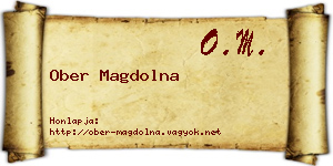 Ober Magdolna névjegykártya